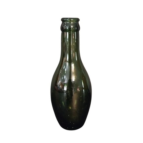 Vintage Green Glass Bottle Vase - Picture 3 of 6